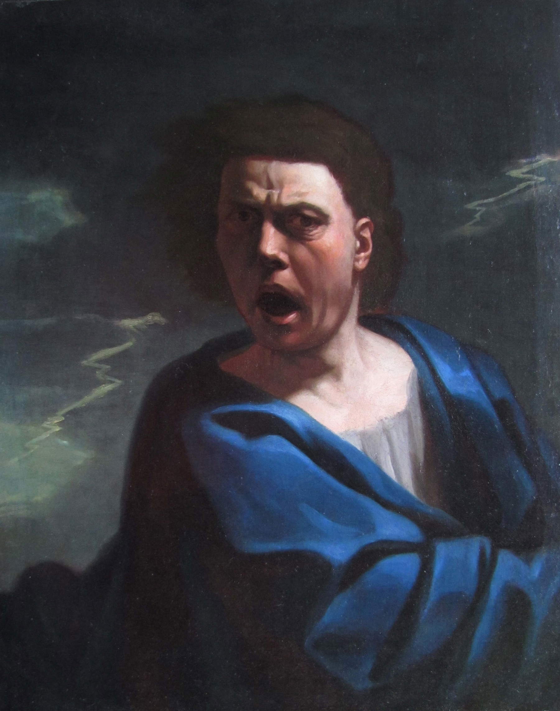 Caravaggio zugeschrieben, Porträt des Demosthenes (1597–1602; Leinwand, 76 &times; 61; Privatsammlung)