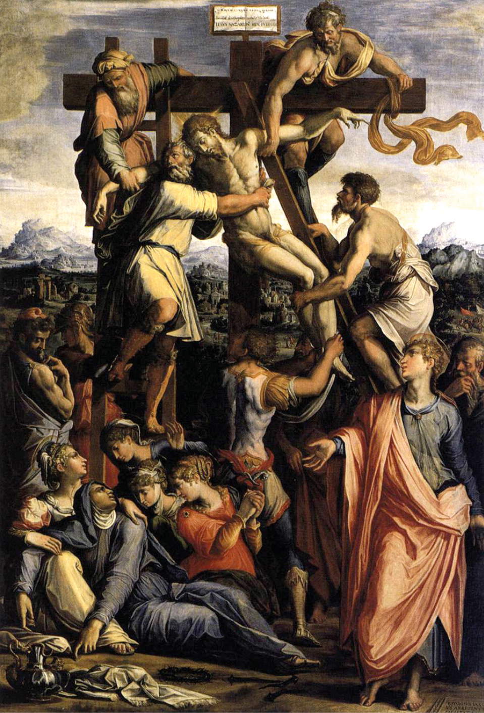 Giorgio Vasari, The Descent from the Cross (1540; oil on canvas, 311 &times; 210 cm; Camaldoli, Monastery)