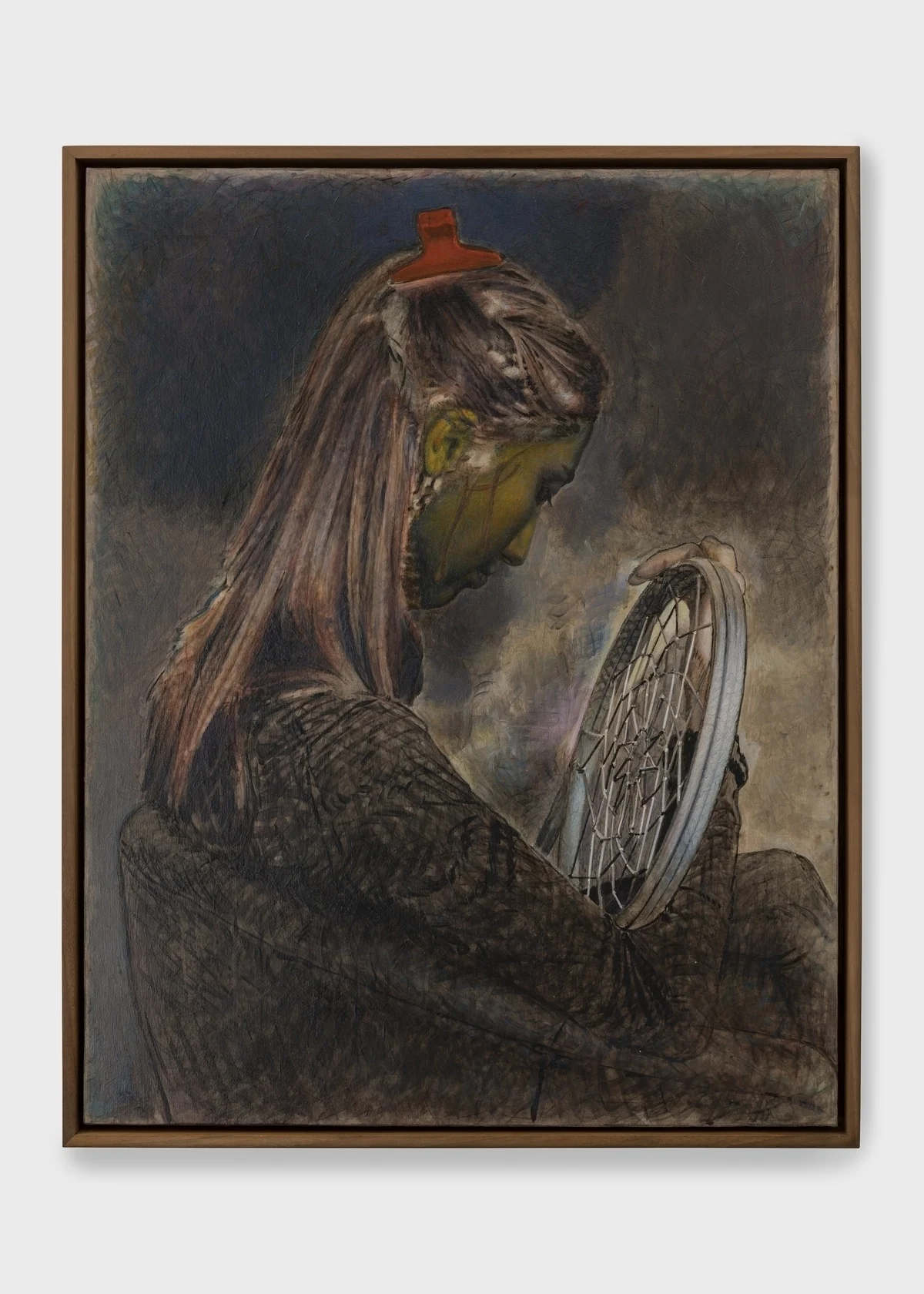 Pietro Roccasalva, „Die westliche Braut“ (2021; Öl auf Leinwand, 72,5 x 57 cm). Foto: Roberto Marossi
