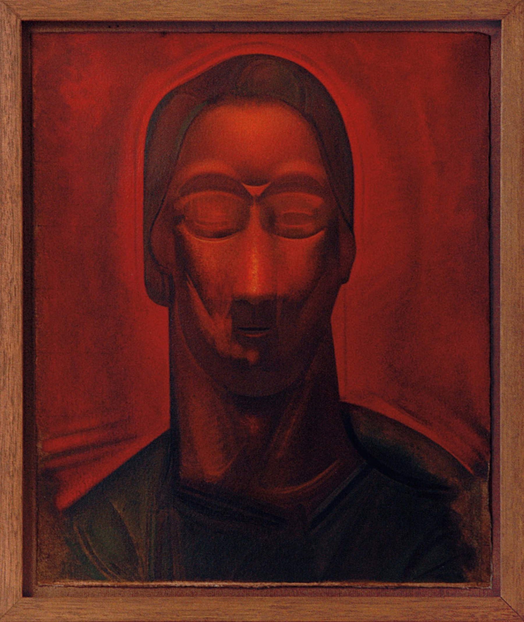 Pietro Roccasalva, Intelligent Artifice(r) (1999–2003; Öl auf Leinwand, auf Holz aufgezogen, 66 × 82 cm)