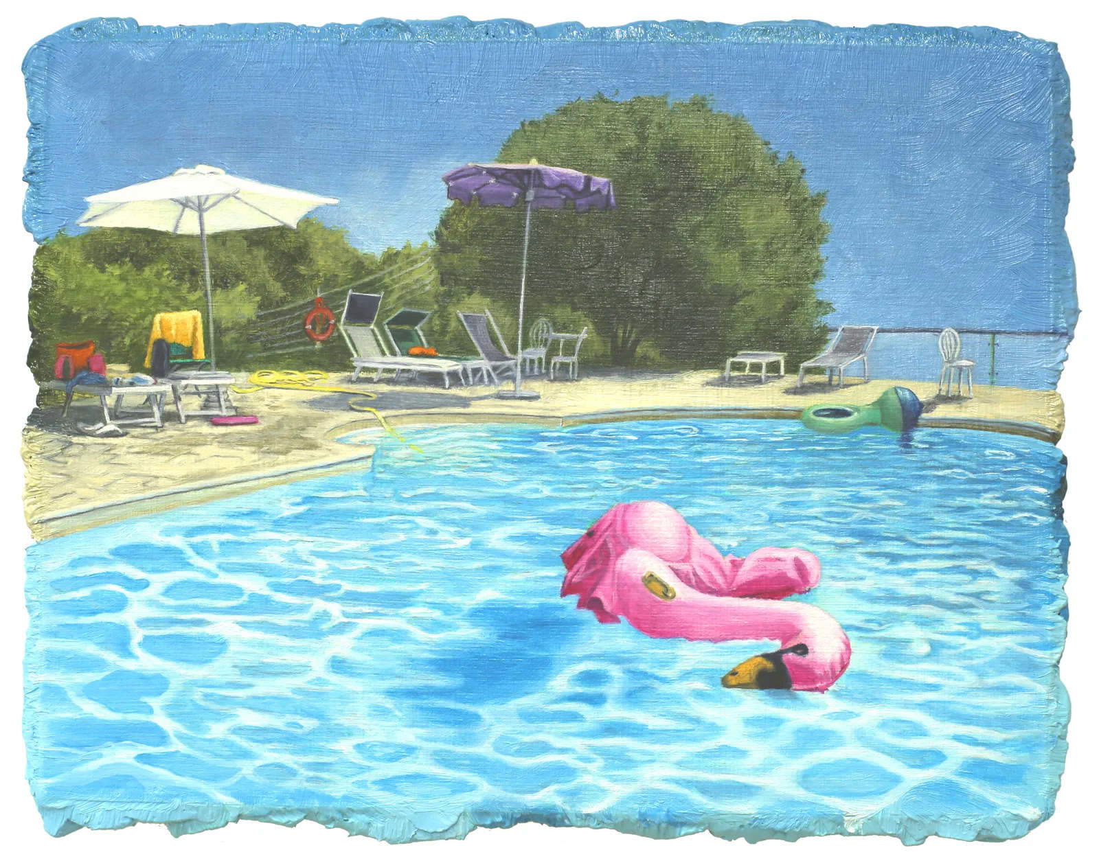 Sarah Zagefka, K.H.23-8 (2026; olio su tavola, 15 x 20 cm). Presentata da: Lohaus Gallery