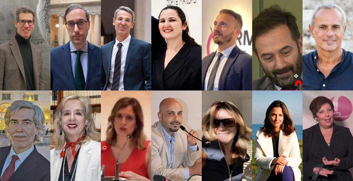 The new museum directors. Top, from left: Comis, Ton, Gallo, Motisi, Mercuri, Scaroina, Samona. Bottom, from left: Mascherucci, Necci, Padricelli, Di Franco, Colaiacomo, Guarnieri, Bonaudo.