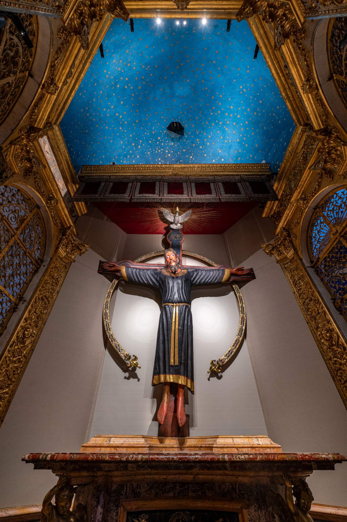 El Rostro Sagrado, tras su restauración, en el templet CON FONDO. Por cortesía de la Fundación de la Catedral de San Martín de Lucca. Foto: Alcide