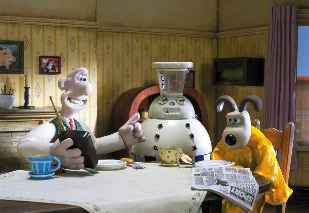 Wallace and Gromit in Wallace &amp; Gromit: A Grand Day Out (1989). &copy; and TM Aardman Animations LTD/Wallace &amp; Gromit LTD.