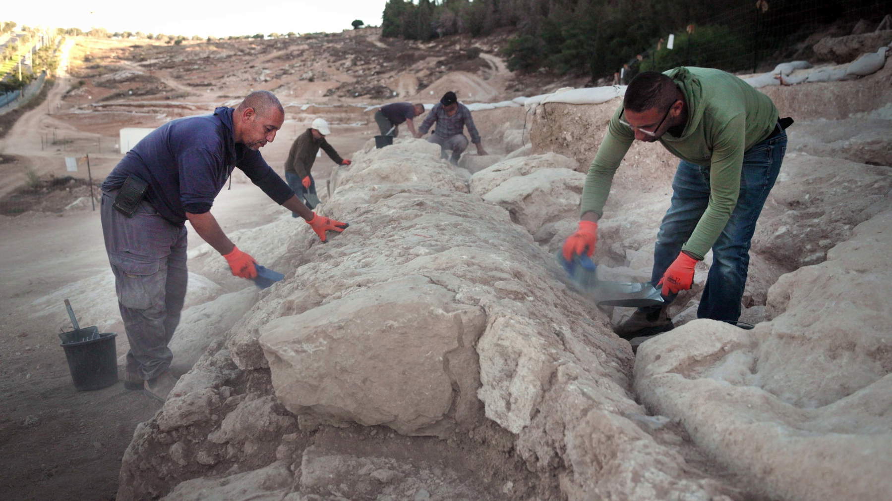 L'acquedotto inferiore di Gerusalemme, attribuito al periodo asmoneo, cos&igrave; come &egrave; emerso dagli scavi. Foto: Emil Aladjem, Autorit&agrave; israeliana per i beni culturali