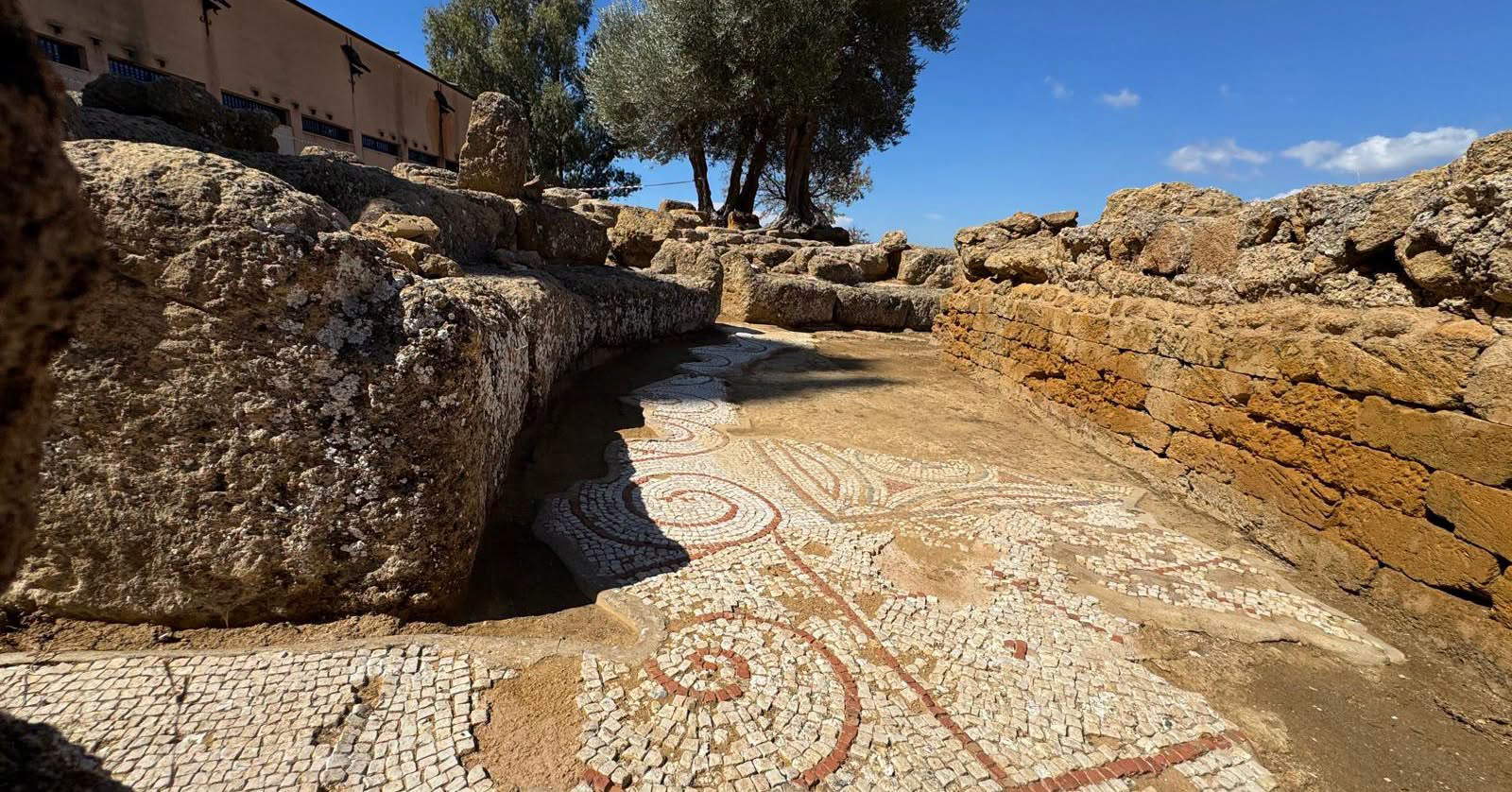 Obras de restauración del Bouleuterion de la antigua Akragas. Foto: Parque Arqueológico del Valle de los Templos, Agrigento