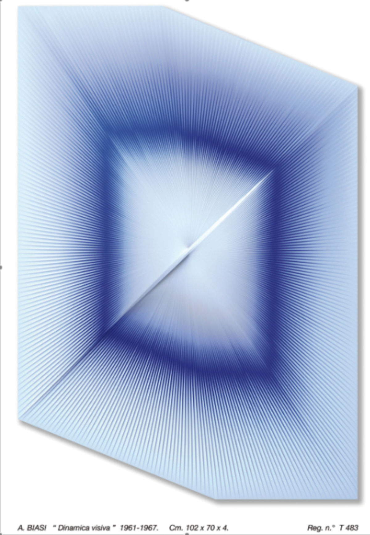 Alberto Biasi, Dynamique visuelle (1967 ; PVC sur panneau, 102x70cm ; Alberto Biasi Archive)