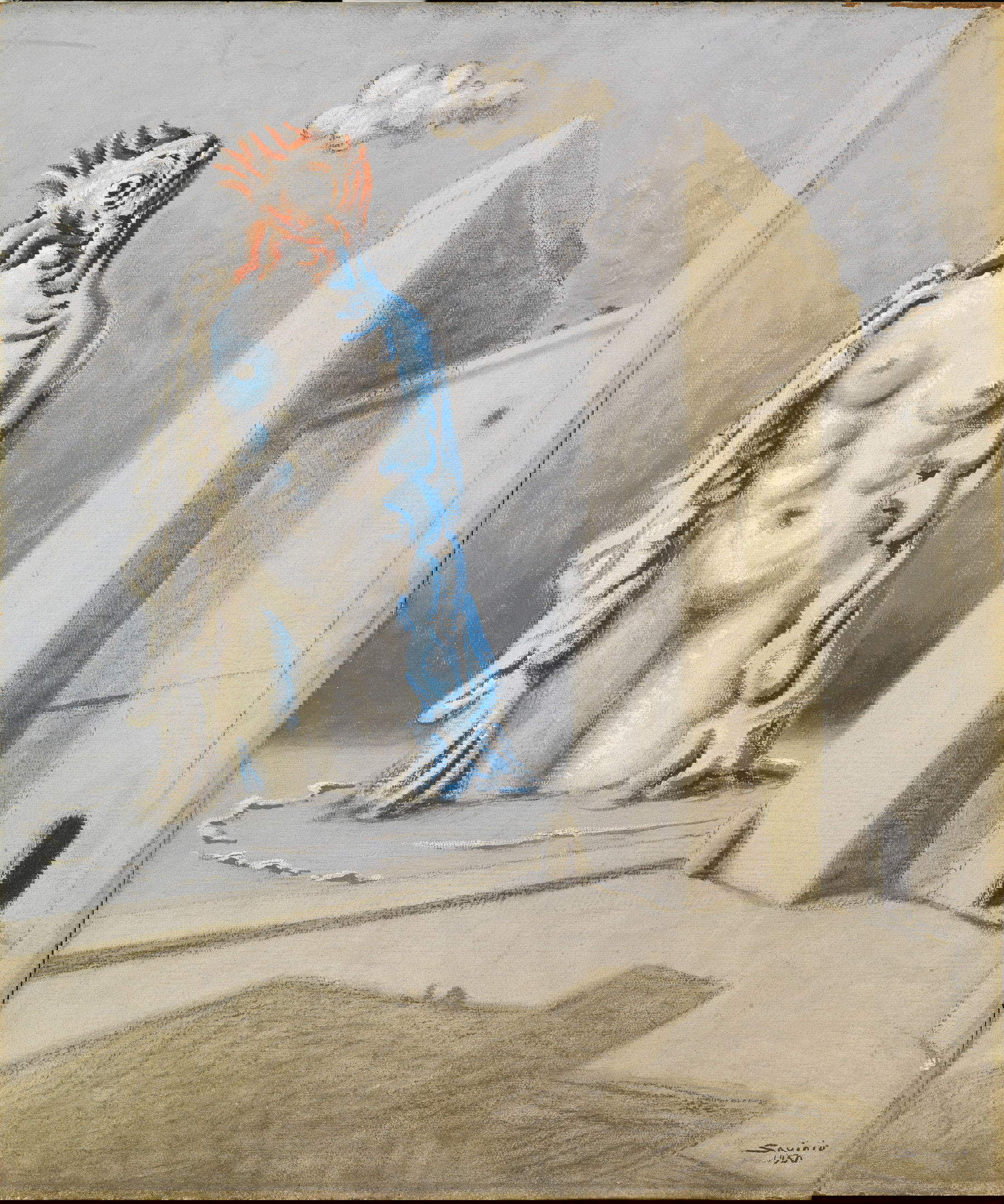 Alberto Savinio, Geburt der Venus (1950; Tempera auf Masonit, 70 x 58 cm; Privatsammlung) Mit freundlicher Genehmigung von Tornabuoni Arte