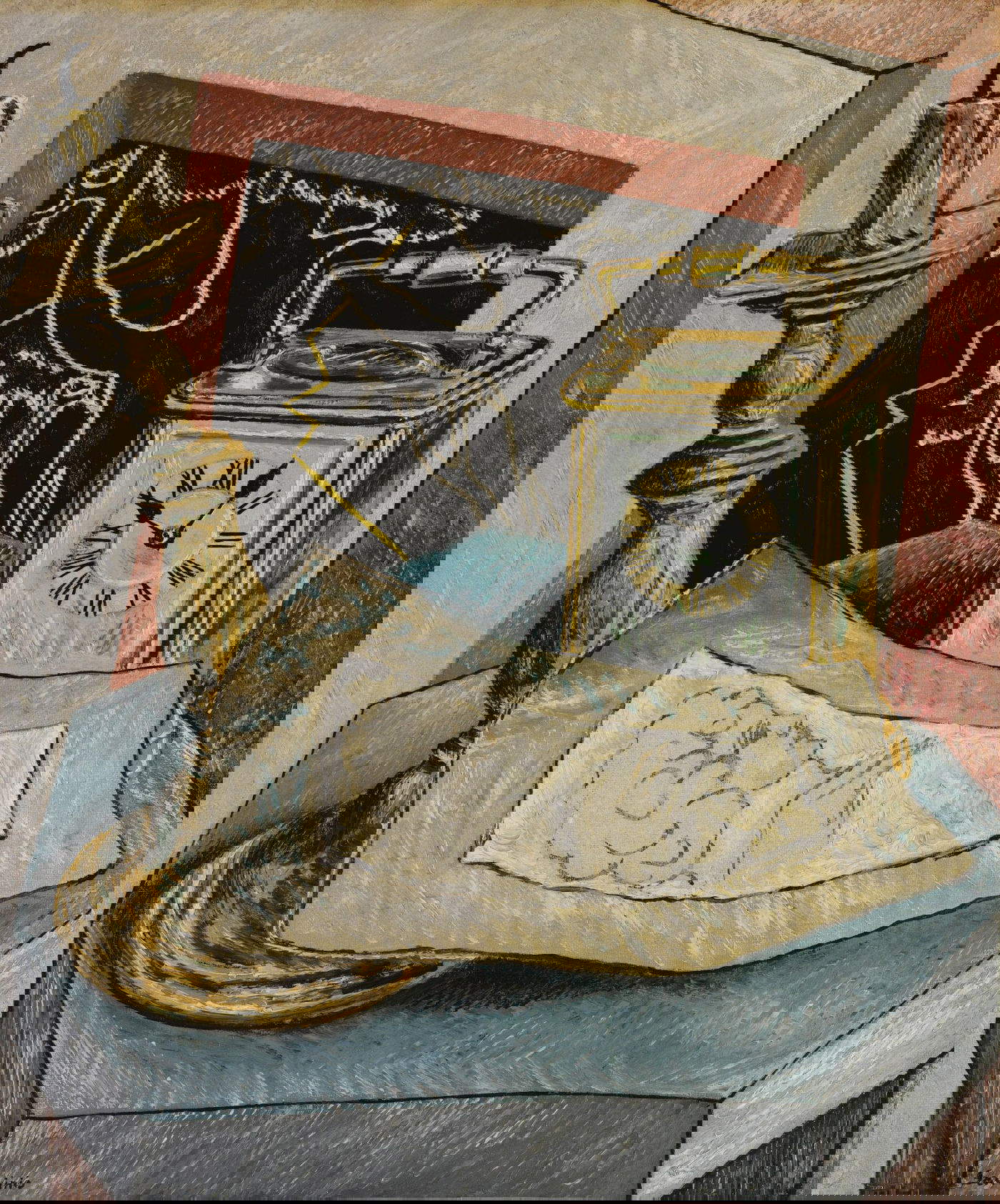 10. Alberto Savinio, Natura morta con orologio (1926-1927; olio su tela, 55 &times; 46 cm; Milano, Collezione Domenico Catanese)