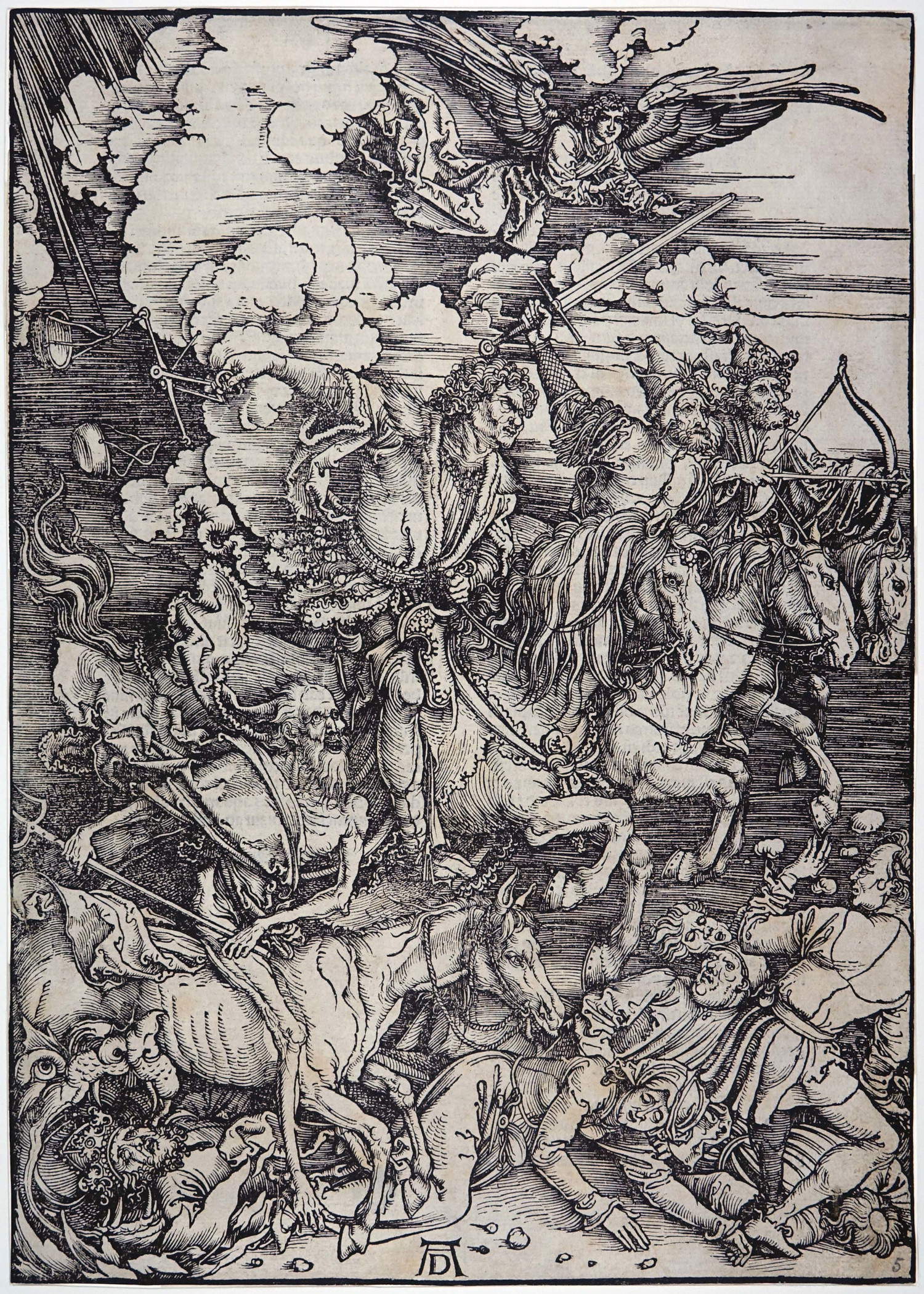 Albrecht D&uuml;rer, The Four Horsemen (woodcut; 394 x 280 mm, inv. PN 21893)