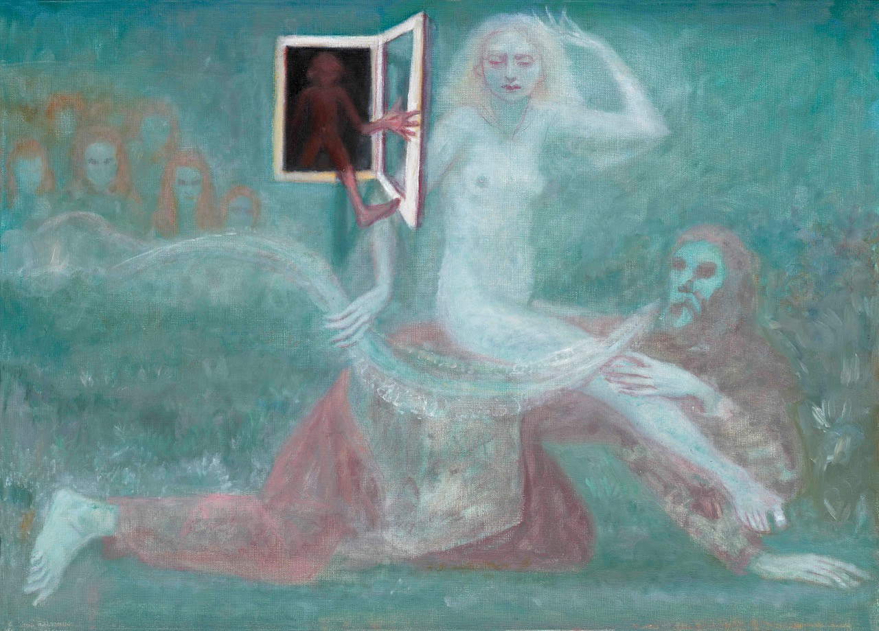 Aleksandra Waliszewska, Ohne Titel (2024; Öl auf Leinwand, 50 x 70 cm)