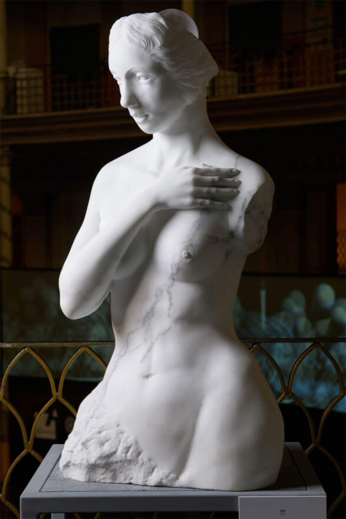 Gea, with detail of the sphere containing microorganisms from the ENEA Microbial Colture Collection (EMCC)