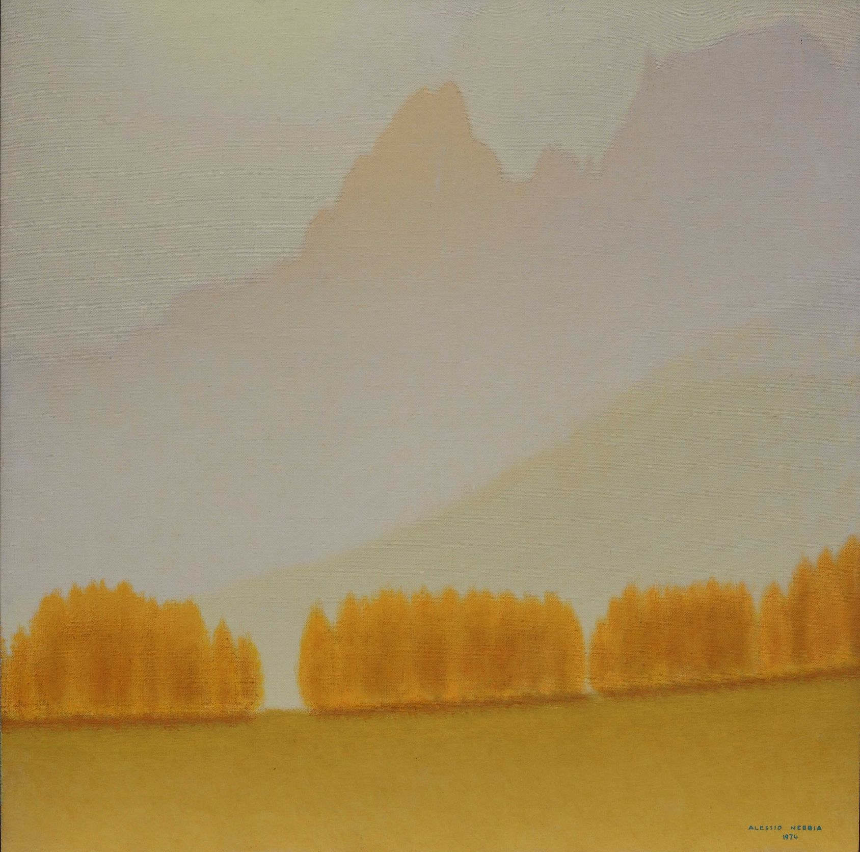 Alessio Nebbia, «Otoño en Val Ferret» (1974; óleo, 70 x 70 cm)