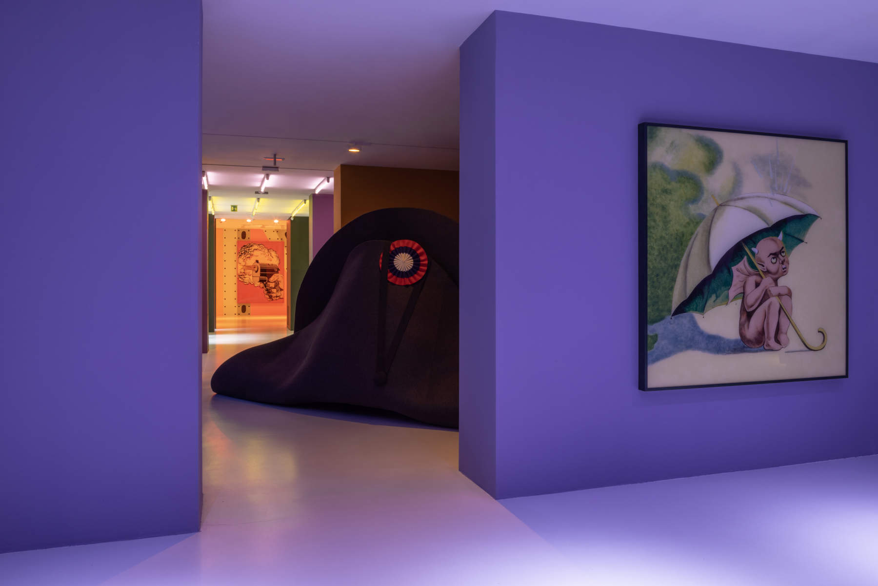 4. View of the installation, *World Leader Pretend* (2024; Milan, Galleria Gi&oacute; Marconi). Photo: Courtesy of Alex Da Corte Studio