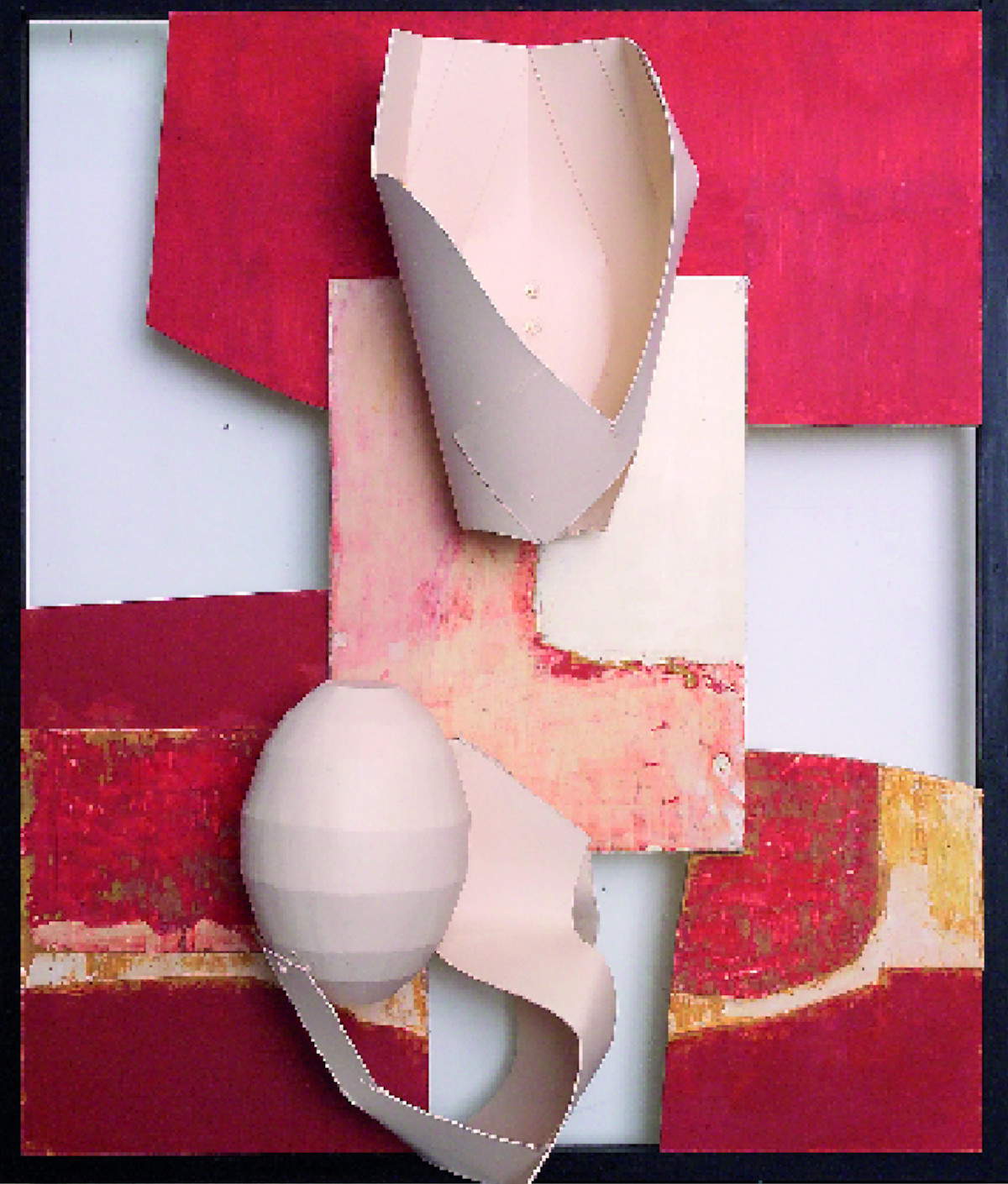 Alfredo Zelli, Autoritratto rosso (2008; samlto su legno, cartone e polistirolo, 170 x 145 x 45)