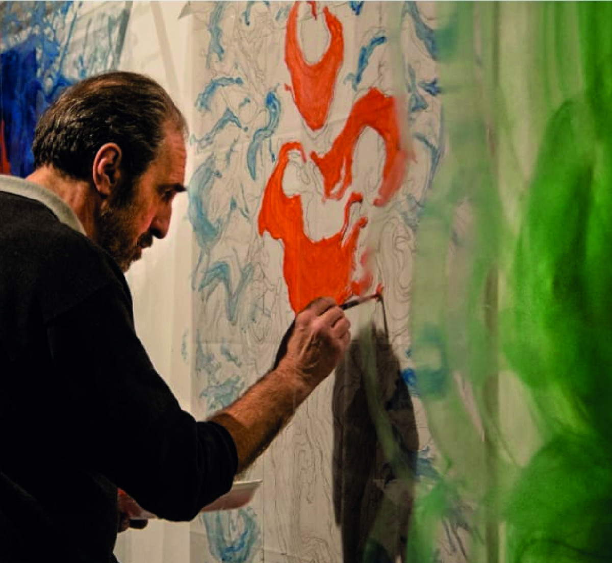 Alfredo Zelli al lavoro