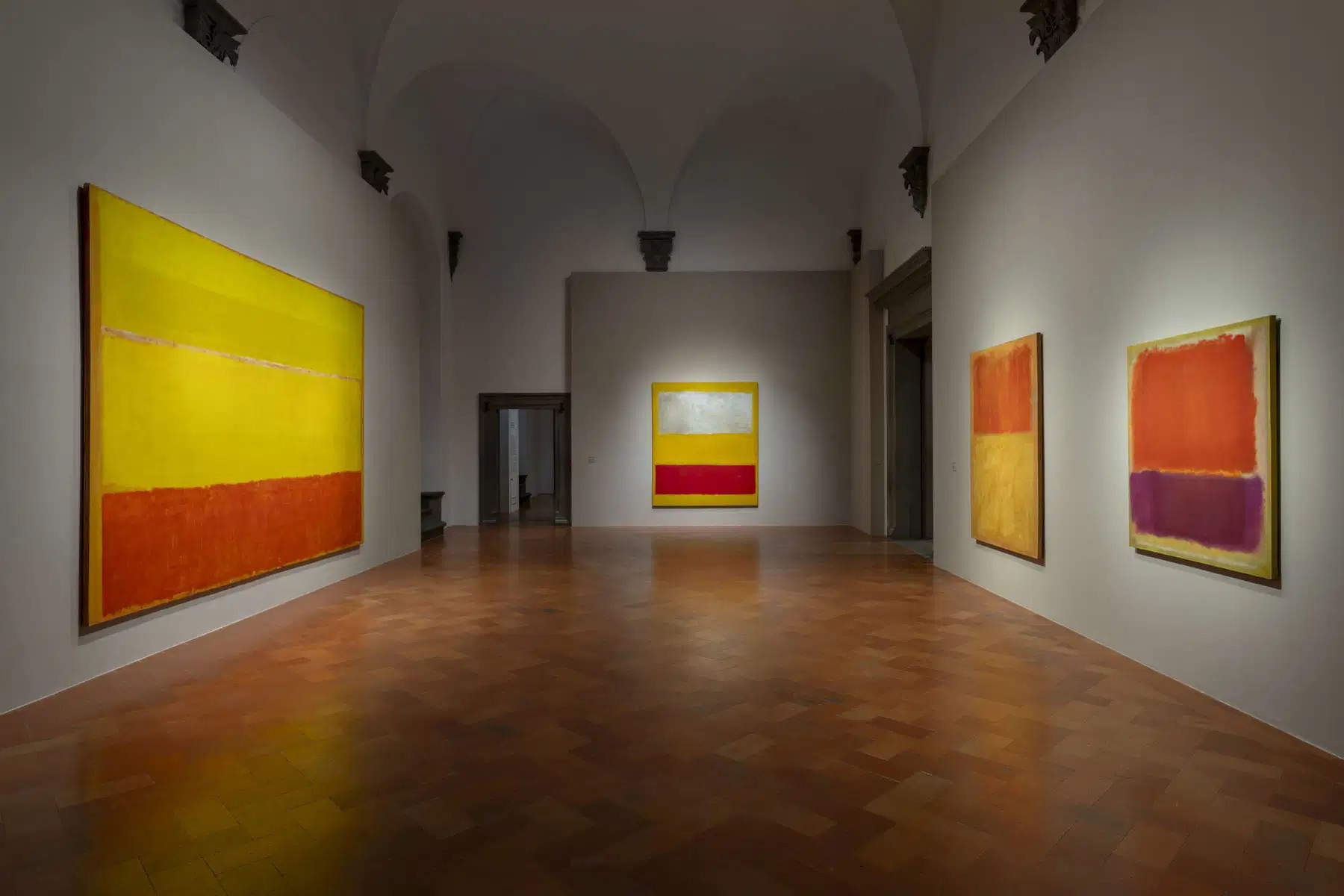 Mise en scène de l'exposition Mark Rothko à Florence, au Palazzo Strozzi. Photo : Ela Bialkowska / OKNO Studio