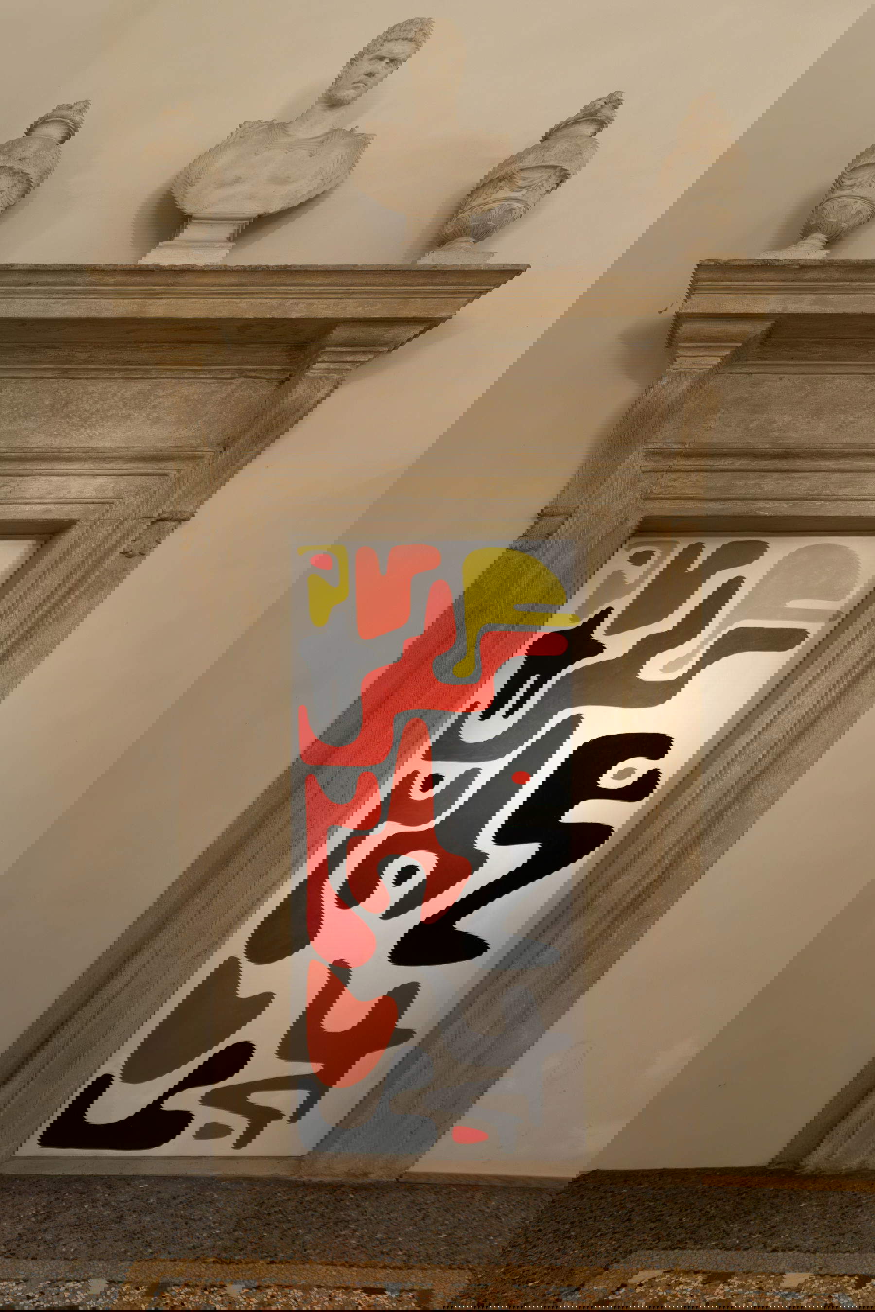 Installation view of the Banksy Archive 01 - The School of Bristol (1983-2005) exhibition at Palazzo Fava. Palazzo delle Esposizioni, Bologna. Photo: Elettra Bastoni