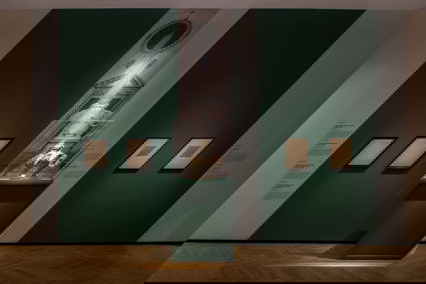 Allestimento della mostra Bernini e i Barberini presso Palazzo Barberini a Roma. Foto: Alberto Novelli