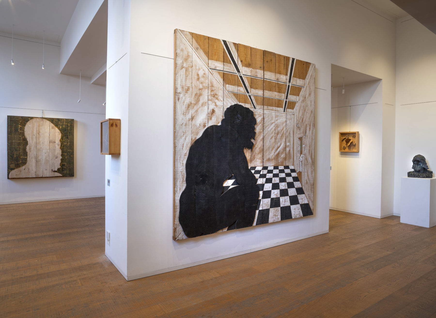 Montaje de la exposición Mario Ceroli. Mito y Materia en la galería Tornabuoni Arte de Florencia. Foto: Tornabuoni Arte