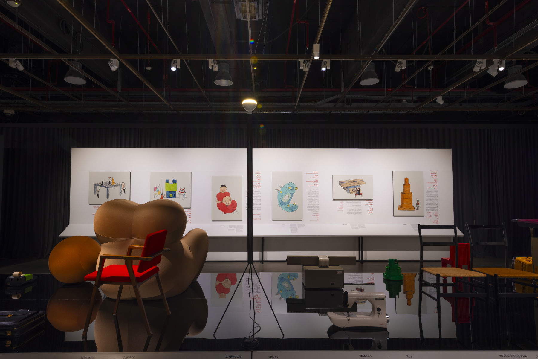 Allestimento della mostra 1 to a Million Italian Design Stories. Foto: &copy; National Museum &ndash; Sultanate of Oman