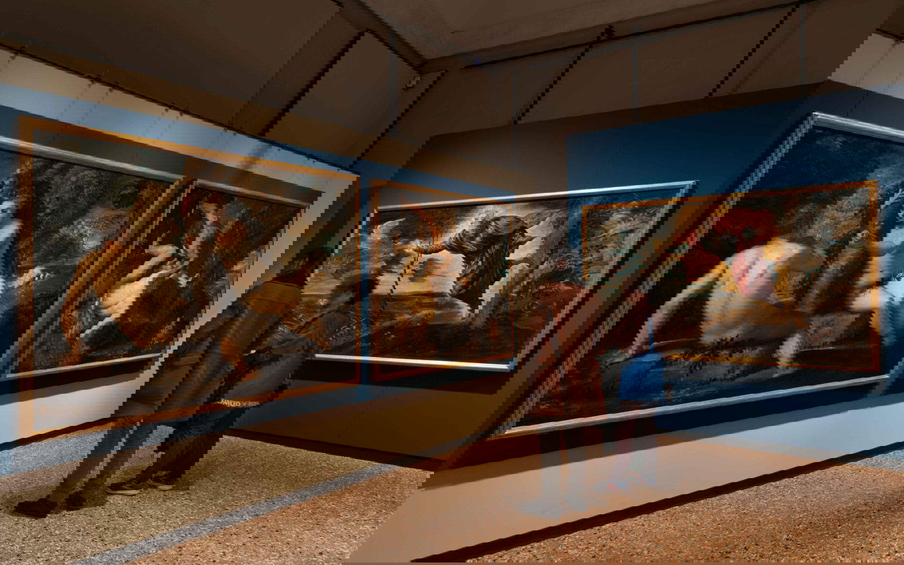 Allestimento della mostra&nbsp;Tintoretto racconta&nbsp;la Genesi. Ricerca, analisi e restauro. Foto di Matteo Panciera,&nbsp;Gallerie dell&rsquo;Accademia di Venezia