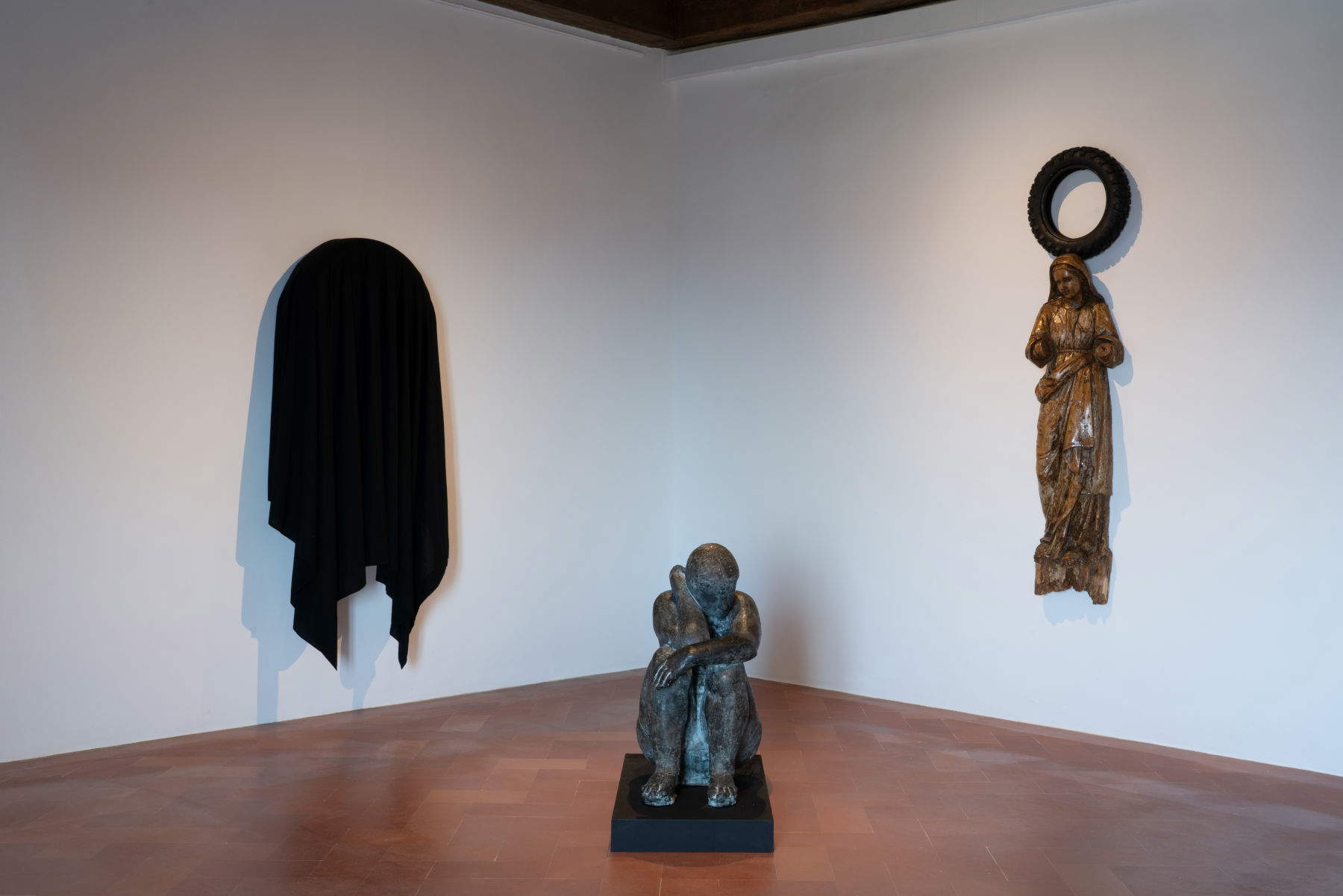 View of Marino Marini&rsquo;s “No Heroes” installation.