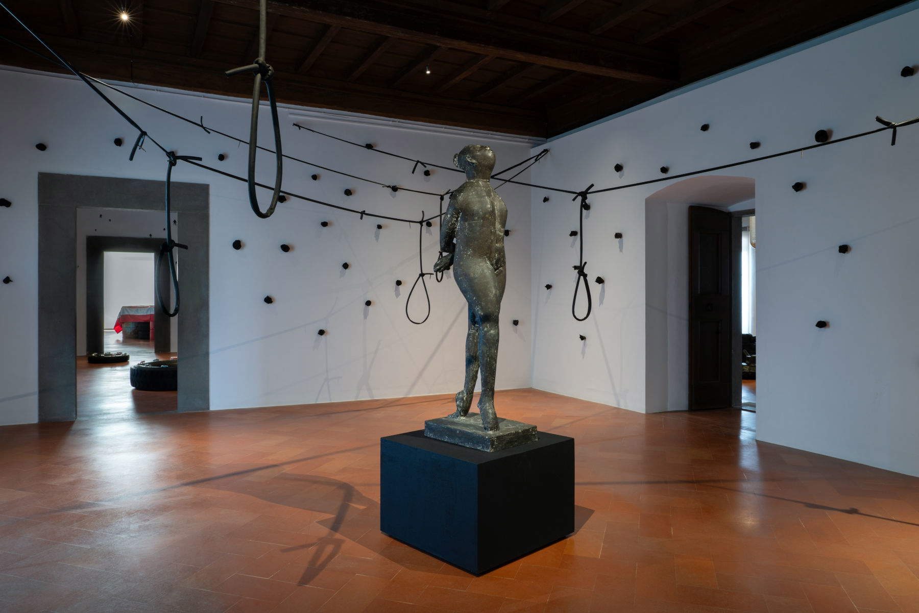 View of Marino Marini&rsquo;s “No Heroes” installation.