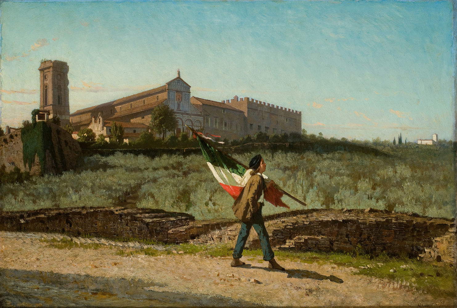 Francesco Saverio Altamura, La primera bandera italiana llevada a Florencia (1859; óleo sobre lienzo, 57 x 76 cm; Turín, Museo Nazionale del Risorgimento Italiano) &copy;Museo Nazionale del Risorgimento Italiano