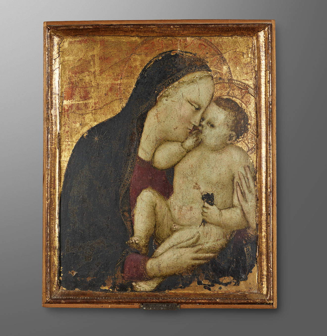 Ambrogio Lorenzetti, Madonna and Child (14th century; tempera on panel)