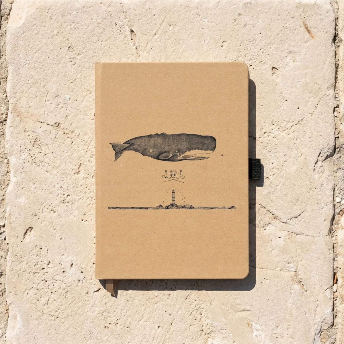 Das Notizbuch mit Andrea Collesanos Druck. Foto: Sea Shepherd