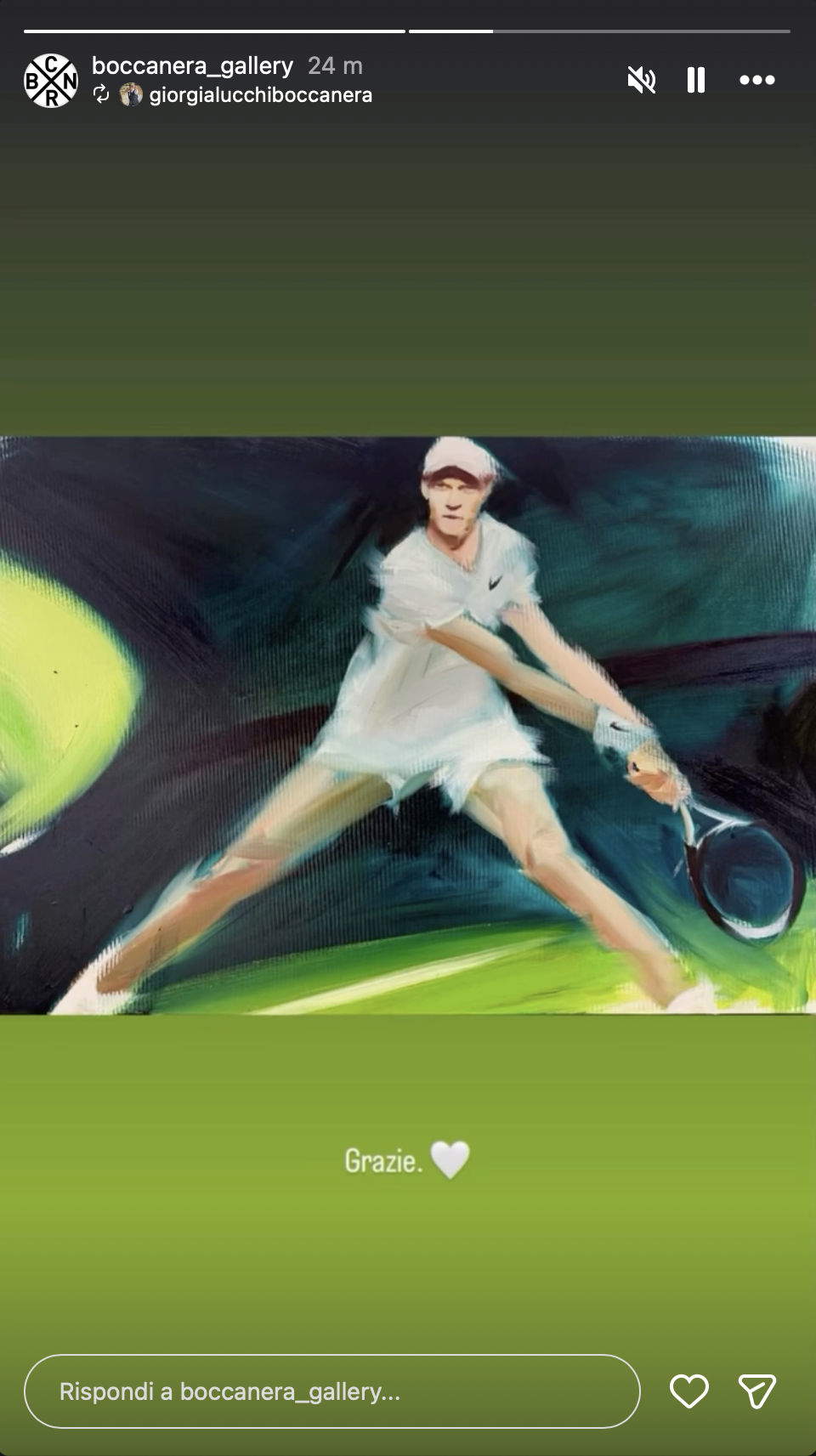 Andrea Fontanari, HEROES (Sinner) (oil on linen canvas, 70 x 100 cm) Instagram - Boccanera Gallery / Andrea Fontanari