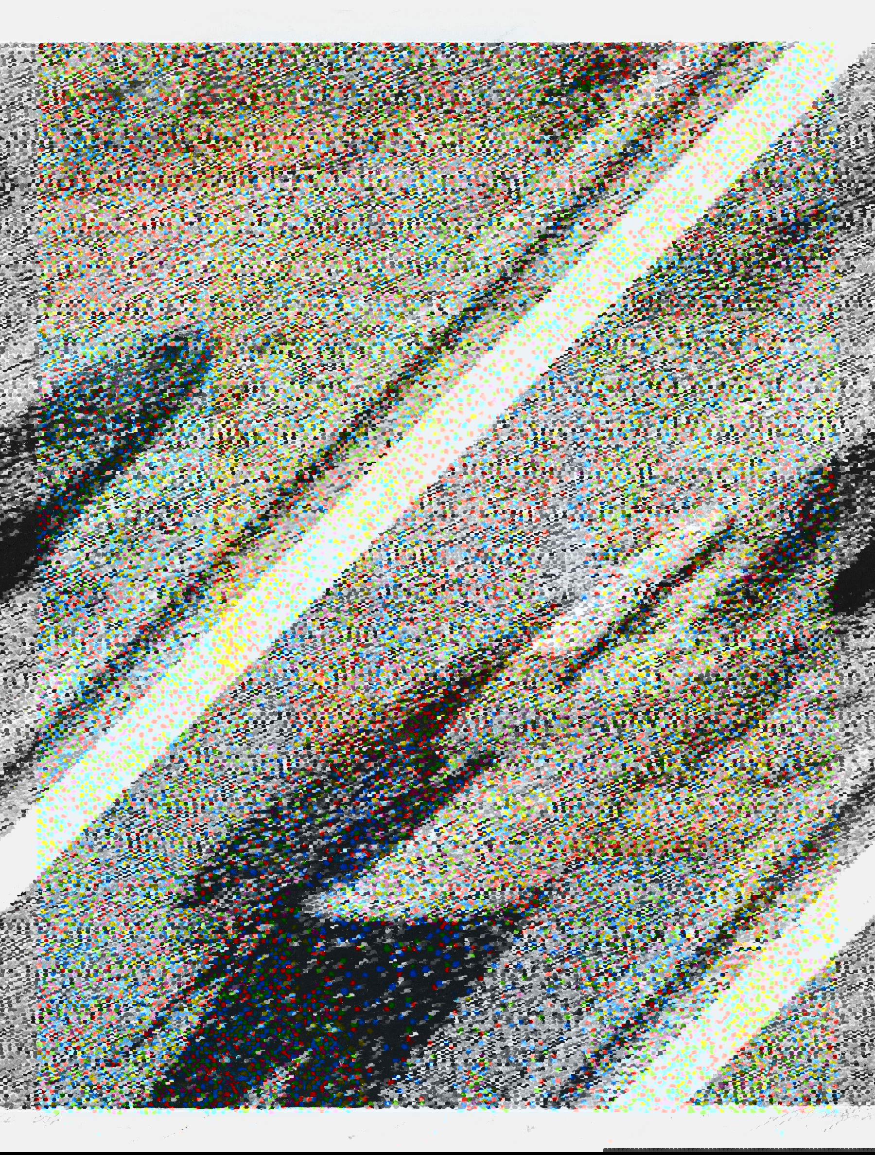 Andrea Mangione, Shibuya Station (2024; oil on paper, 40 x 30 cm) Courtesy of the artist