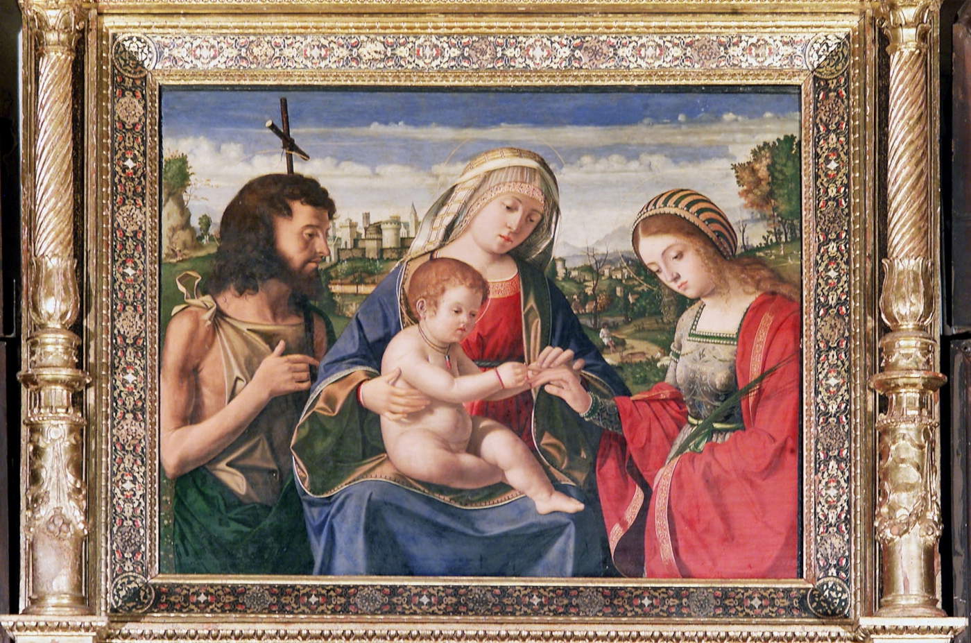 Andrea Previtali, Nozze mistiche di santa Caterina d'Alessandria (1504 circa; Venezia, chiesa dei Santi Giobbe Profeta e Bernardino) &copy; Su concessione dell'Ufficio Beni Culturali del Patriarcato di Venezia