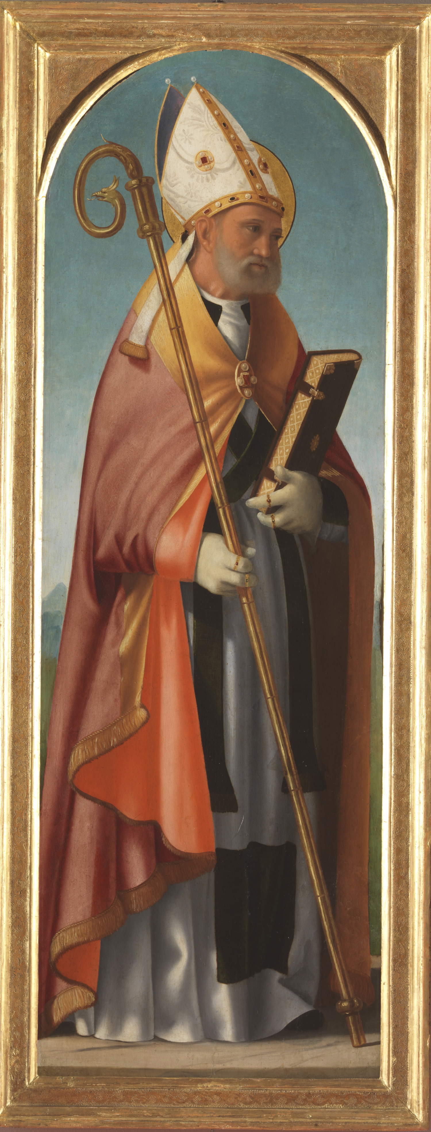 Andrea Previtali, Santo vescovo (1515 circa; Abano Terme, Museo Villa Bassi Rathgeb) &copy; Archivio fotografico del Museo Villa Bassi Rathgeb
