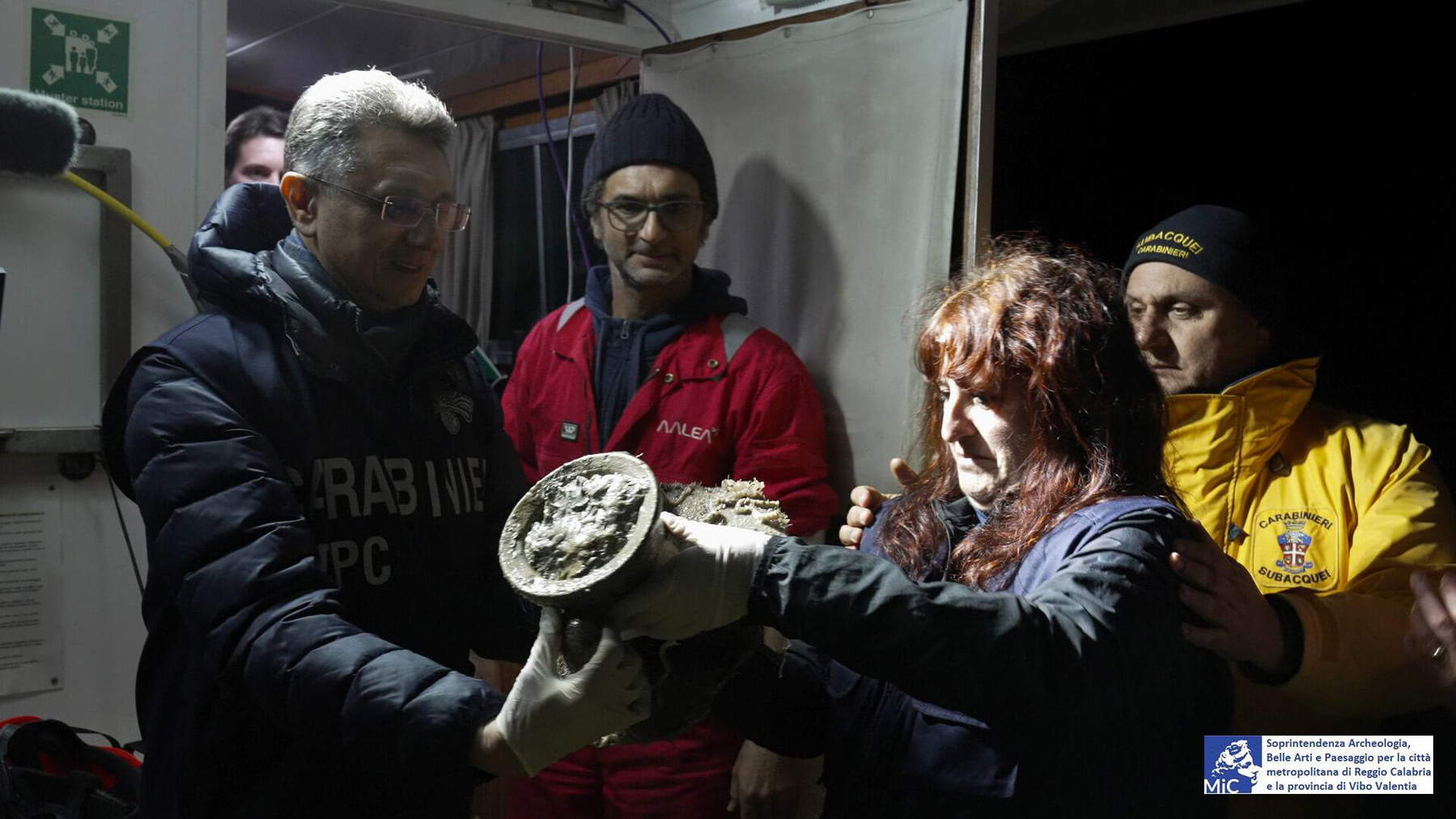 Anfore trovate a Monasterace. Foto: Ministero della Cultura / SABAP Reggio Calabria e Vibo Valentia