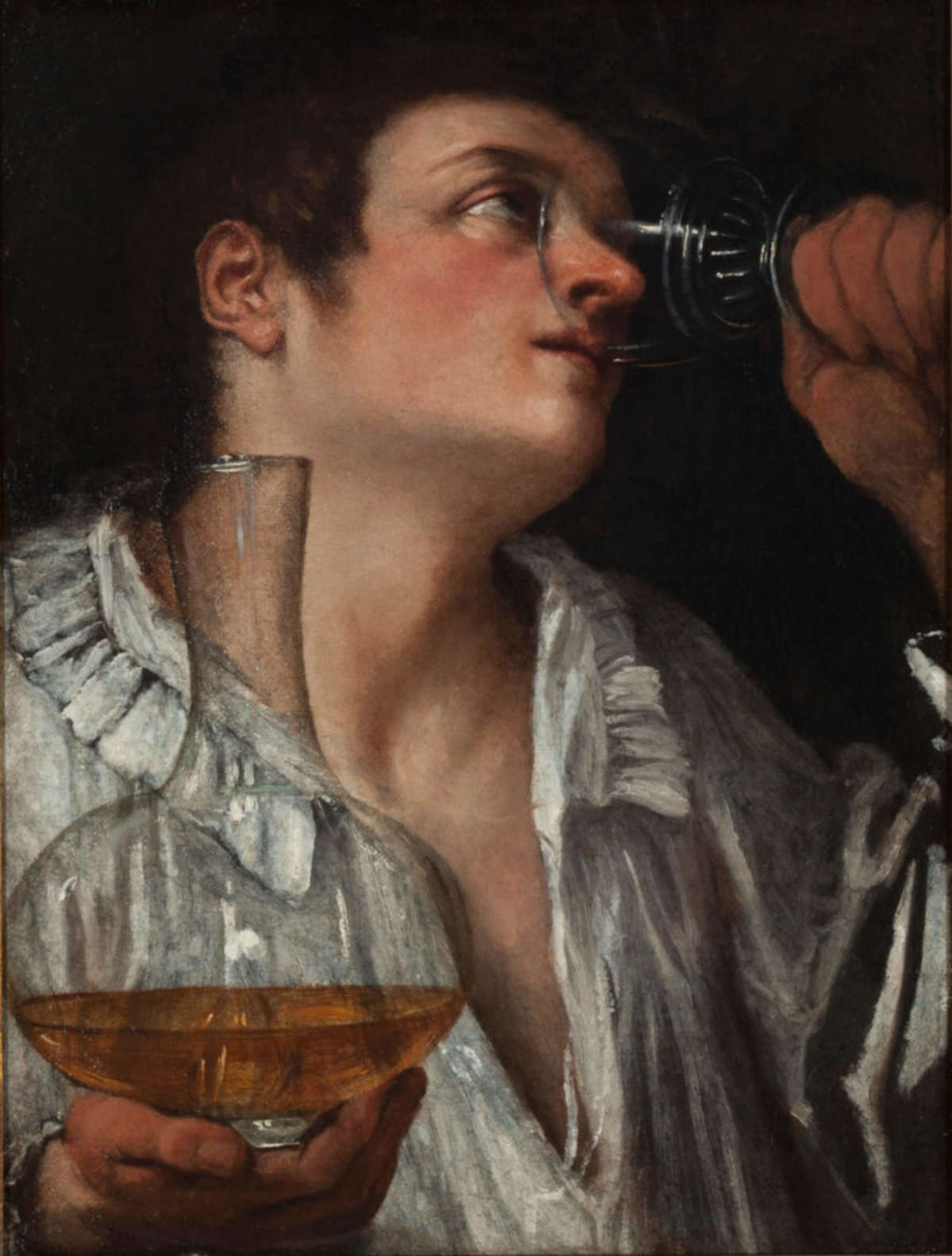 Annibale Carracci, Boy Drinking (c. 1583; oil on canvas, 53 &times; 41 cm; Private collection)