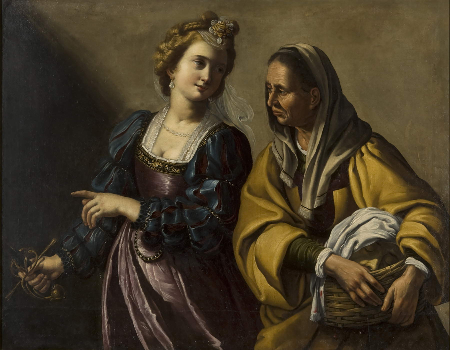 Antiveduto Gramatica, Giuditta e l&rsquo;ancella (1621 circa; olio su tela, 107 x 135,5 cm; Terni, Fondazione Cassa di Risparmio di Terni e Narni, Collezione d&rsquo;Arte)