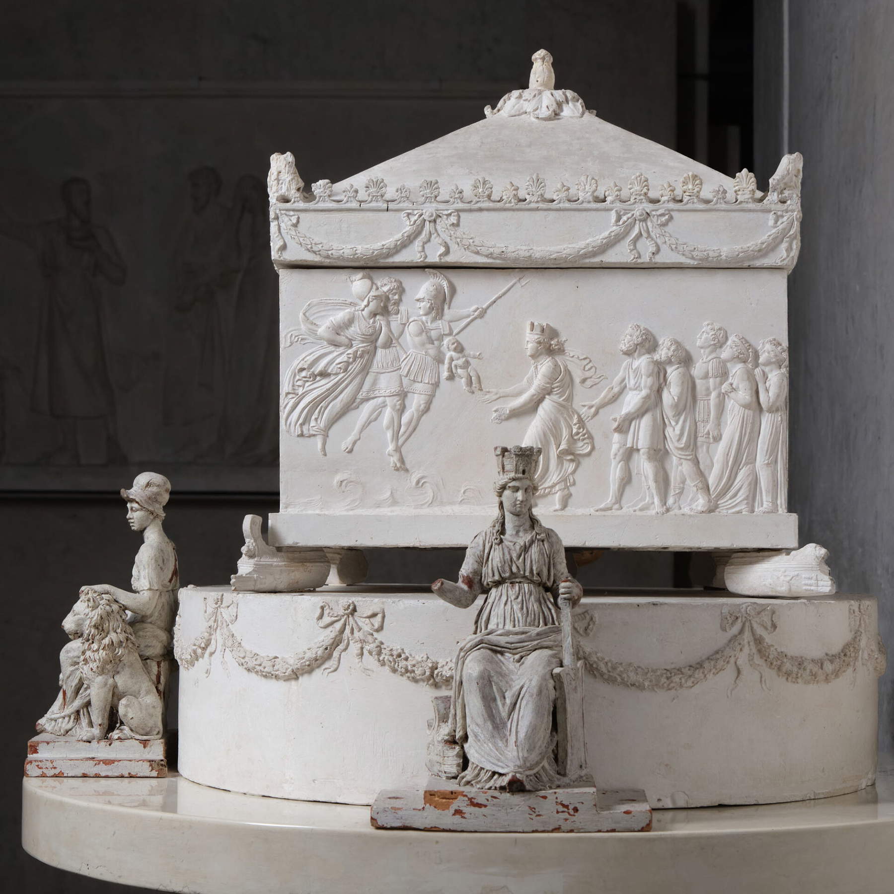 Antonio Canova, Funerary Monument to Horatio Nelson (53 x 73 x 59 cm; Possagno, Antonio Canova Gypsotheca Museum)