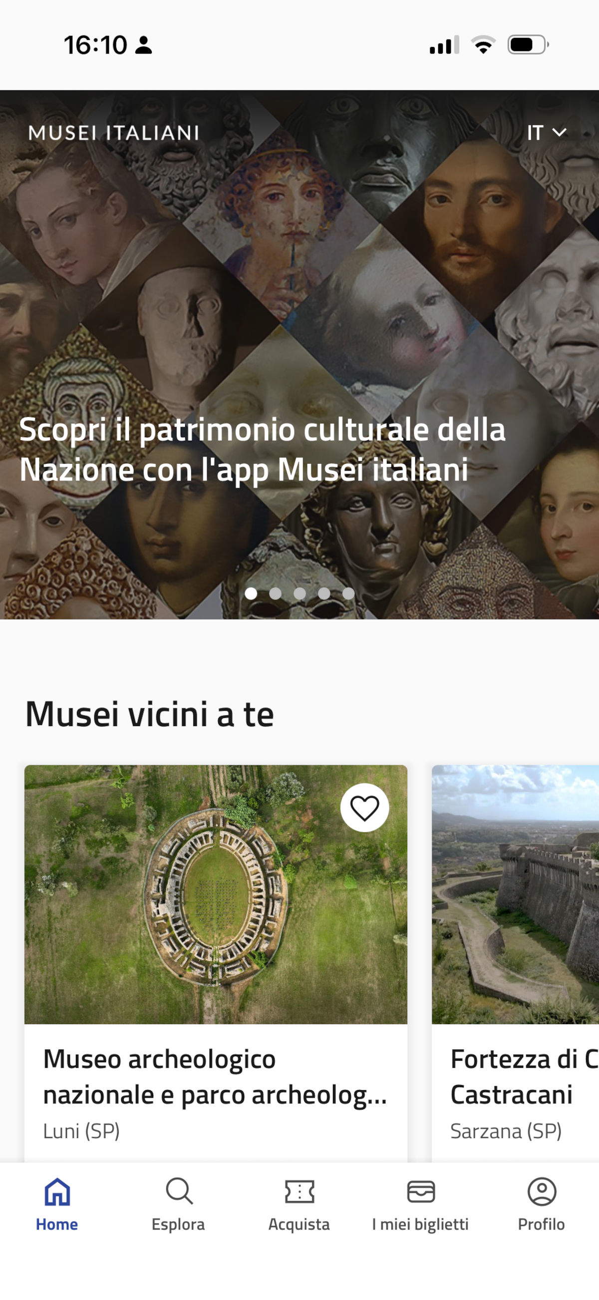 意大利博物馆应用程序。照片：Finestreull'Arte