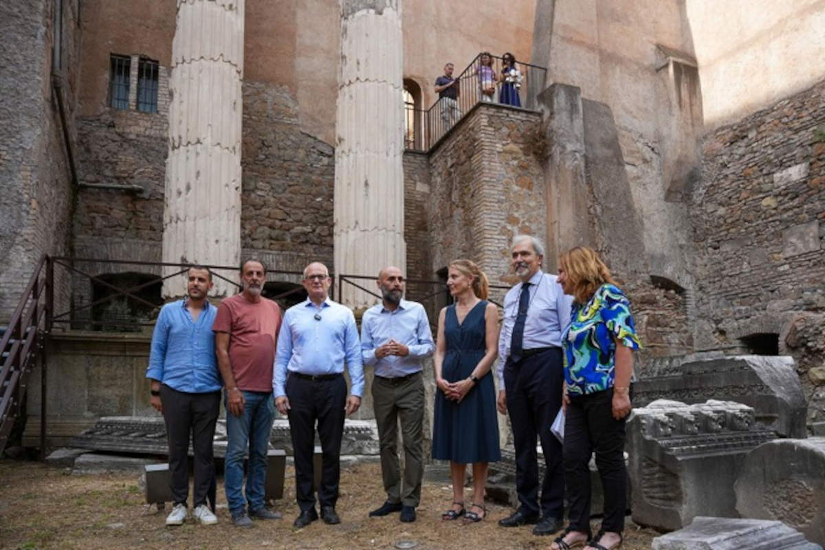Rome : réouverture du site archéologique de la via delle Botteghe Oscure. Il abrite les vestiges d'un temple romain.