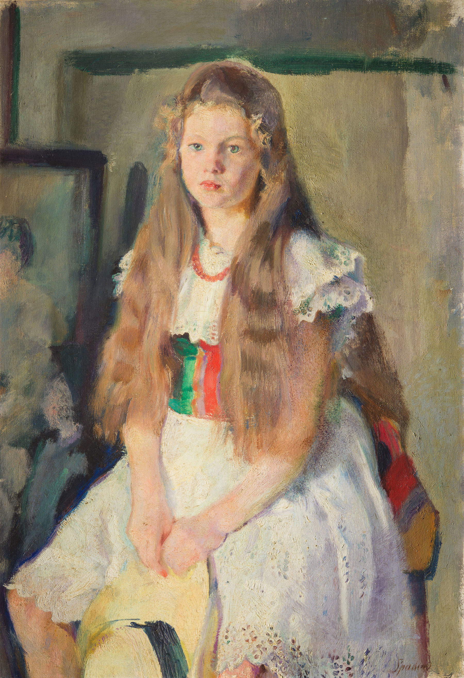 Armando Spadini, *Anna in White* (1918; oil on canvas, 98 x 67 cm; Milan, Gallery of Modern Art) &copy; City of Milan - all rights reserved - Gallery of Modern Art, Milan
