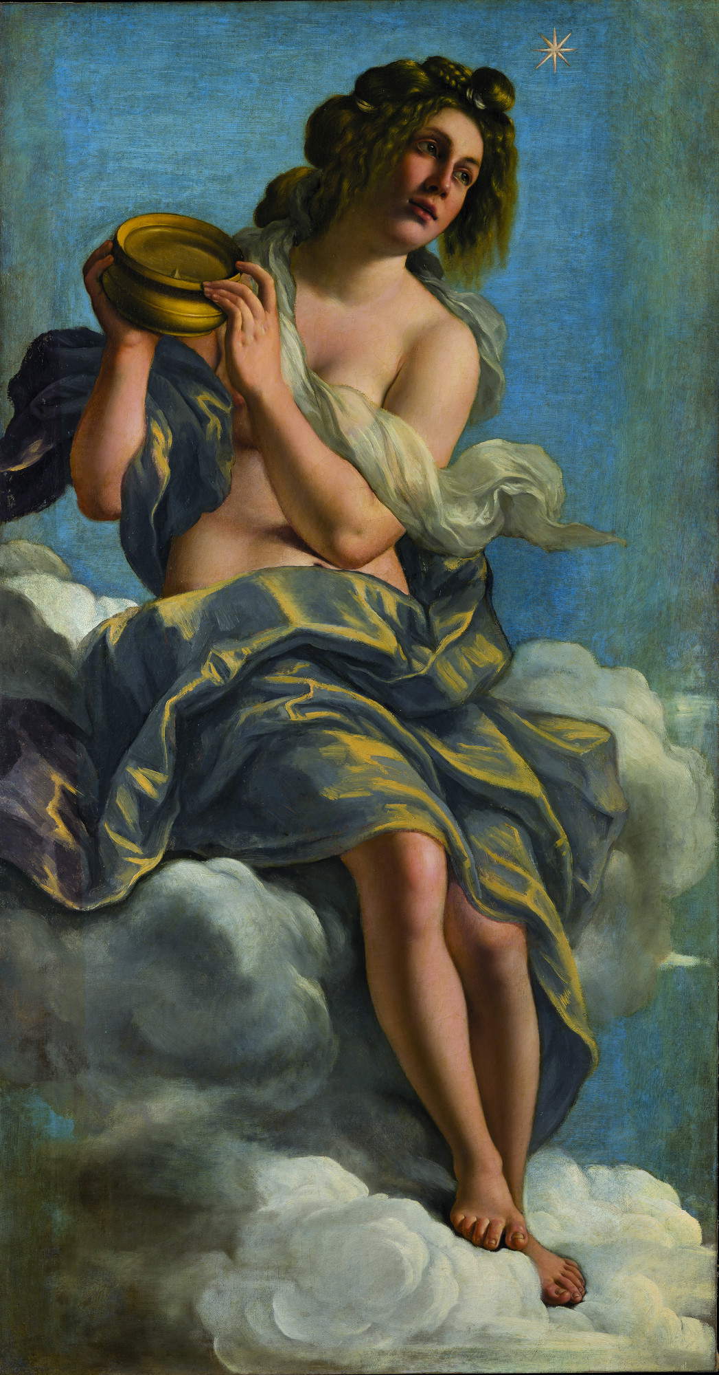 Artemisia Gentileschi, Allegoria dell&rsquo;Inclinazione (1615-1616; olio su tela, 152 x 61 cm; Firenze, Casa Buonarroti)