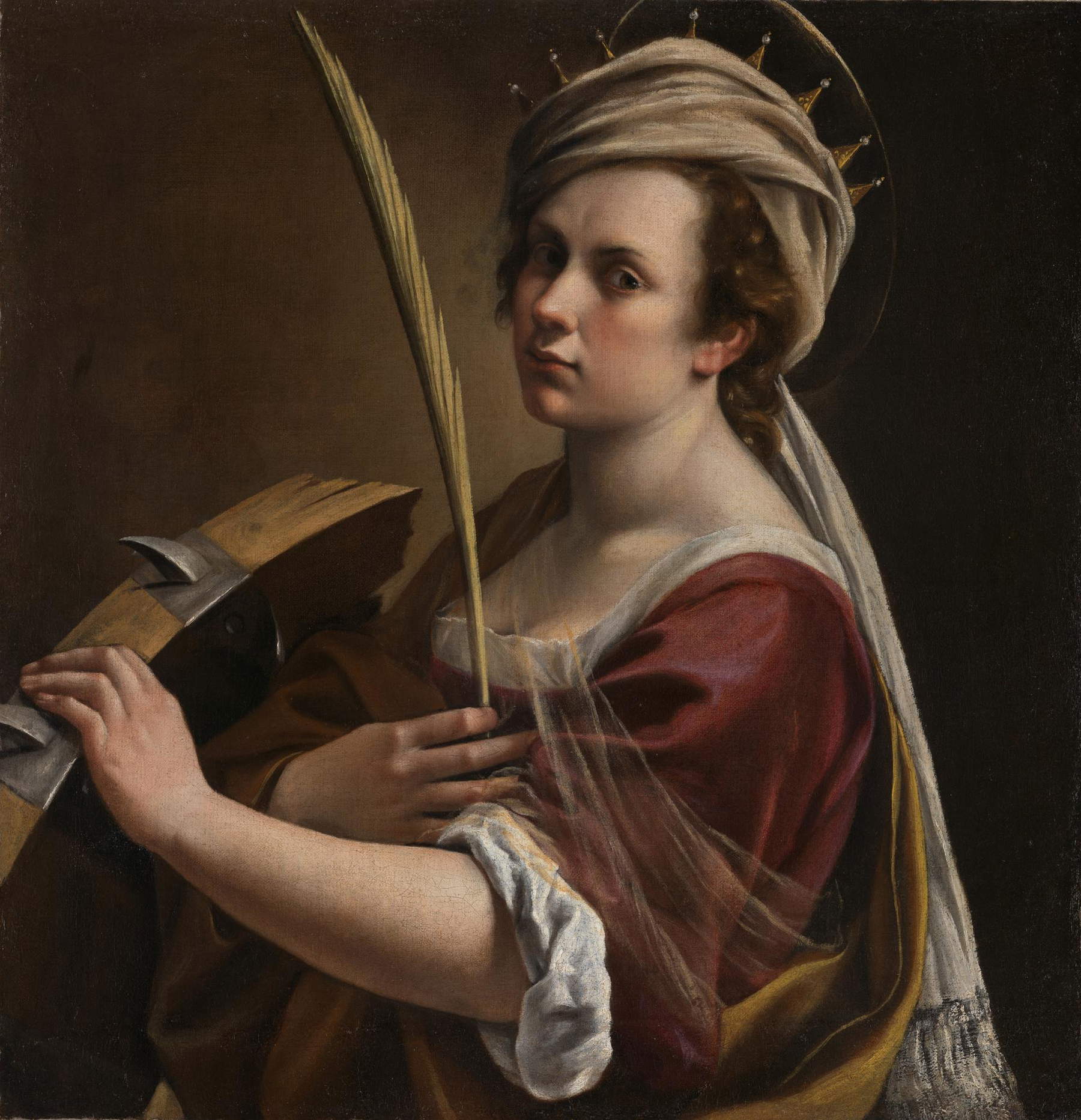 Artemisia Gentileschi, Selbstbildnis als Heilige Katharina von Alexandria (1615-1617; Öl auf Leinwand, 71,4 x 69 cm; London, National Gallery)