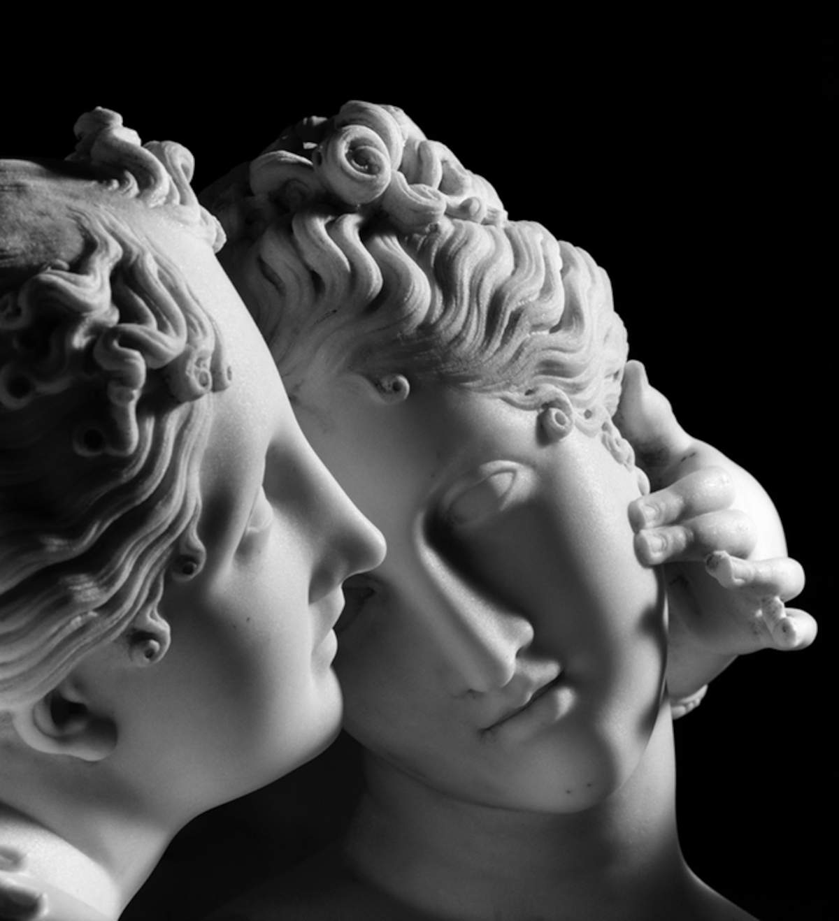 Aurelio Amendola, The Three Graces, Canova - Galleria Borghese, Rome (2008; Inkjet Fine Art print on photographic paper, 100 x 100 cm (105 x 105 cm with frame) &copy; Aurelio Amendola