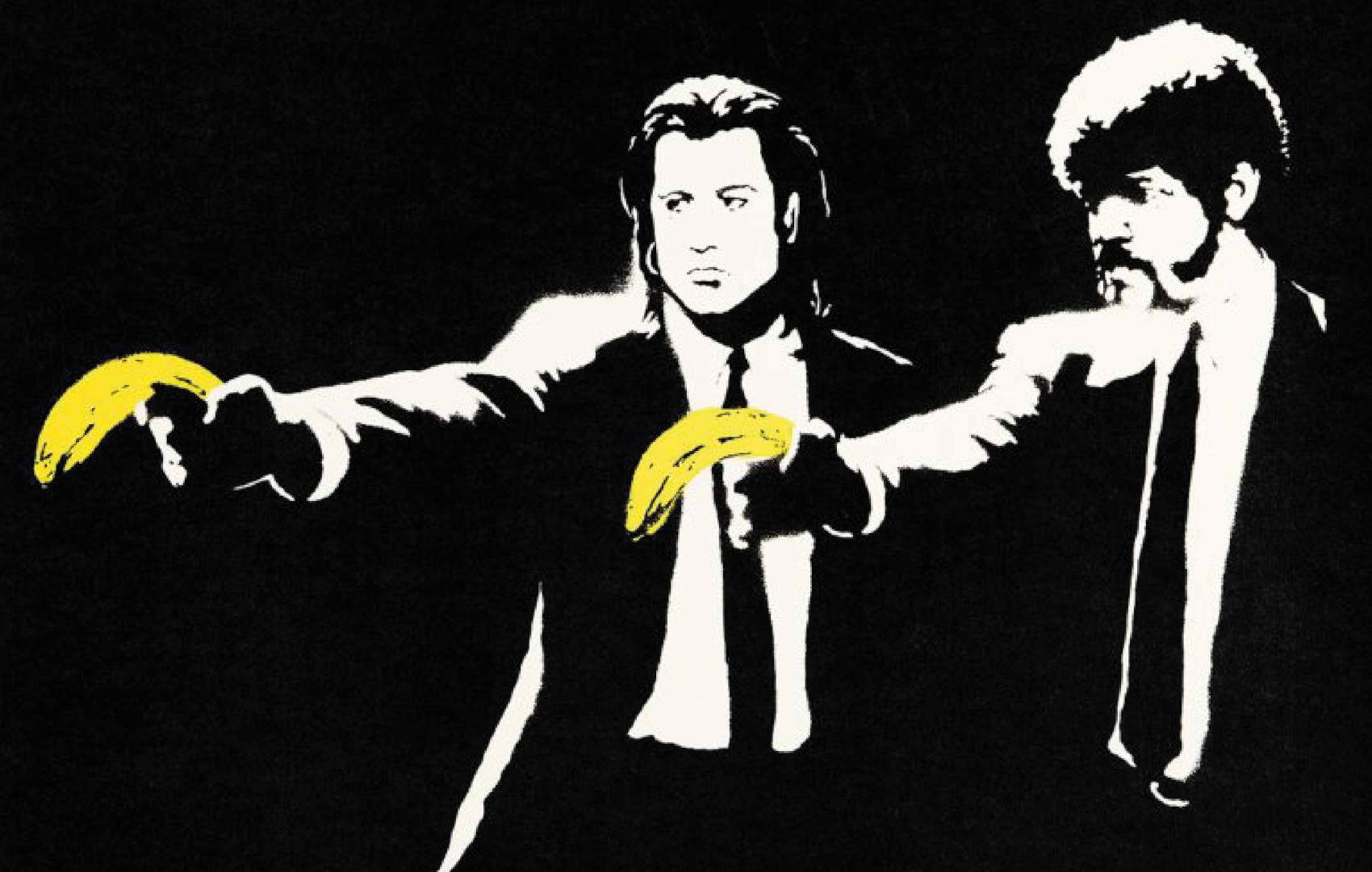 BANKSY, Pulp Fiction (2004; serigrafía sobre papel (edición limitada), 70 x 50 cm)