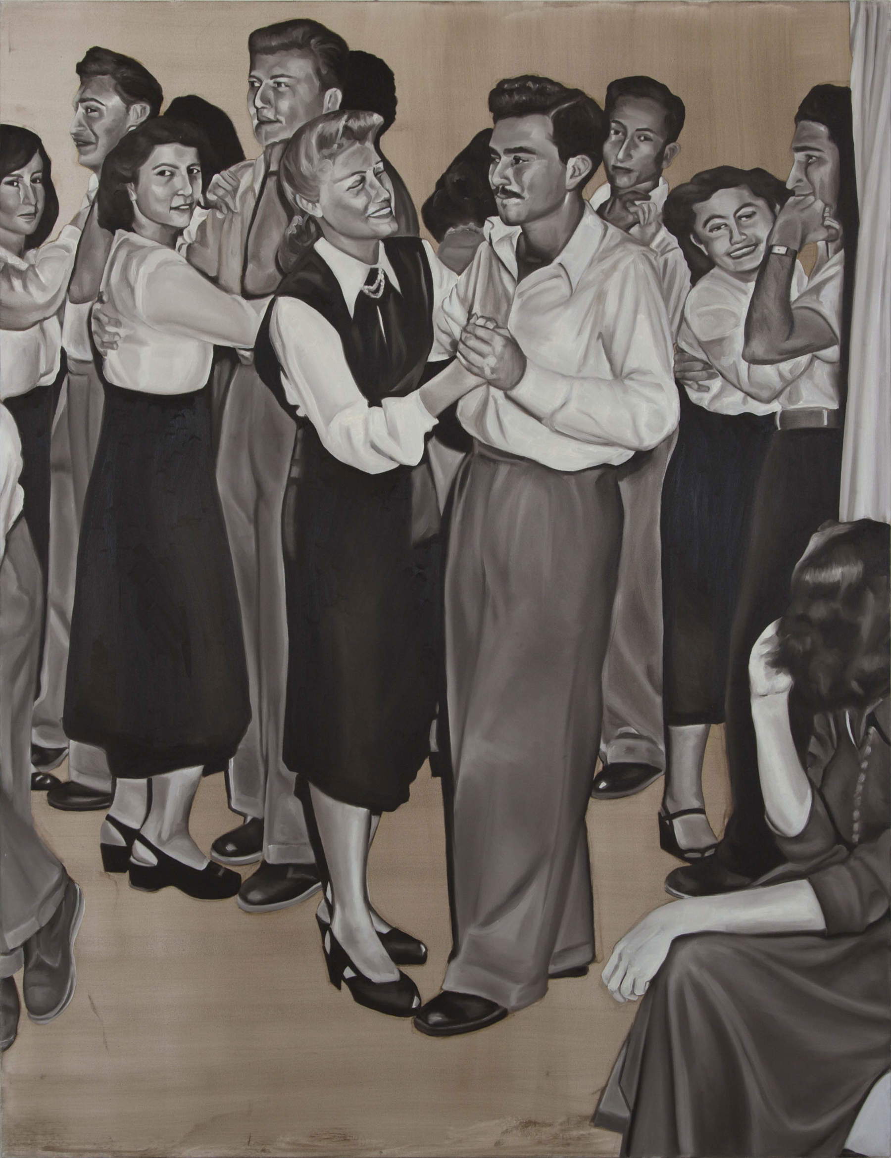 Barbara Nahmad, Dance party (2012; 130 x 110 cm)