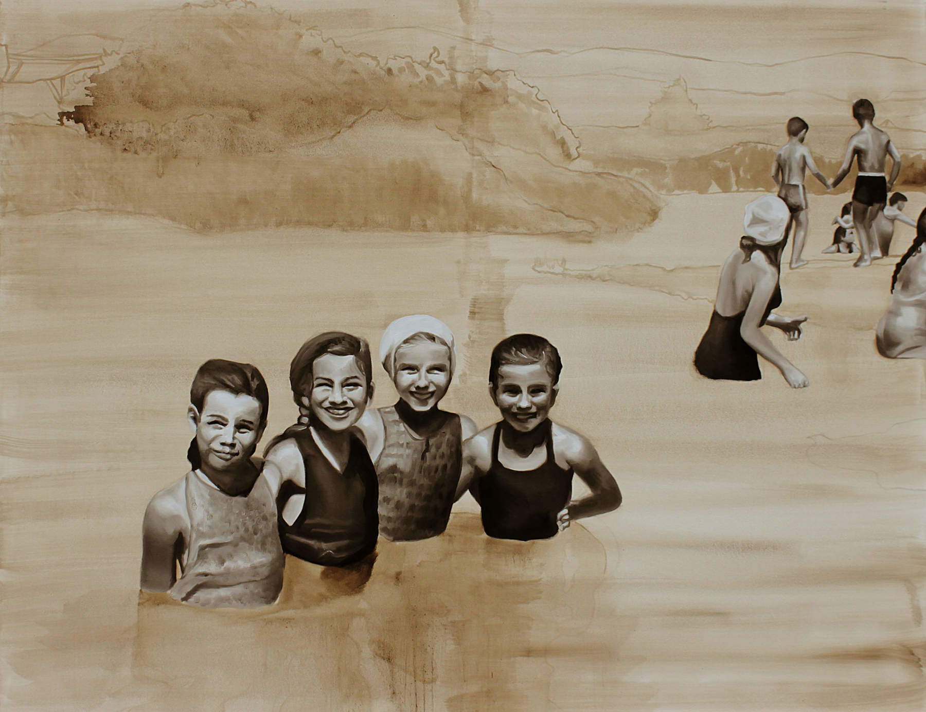 Barbara Nahmad, Kinneret (2016; óleo sobre lienzo, 100 x 130 cm)