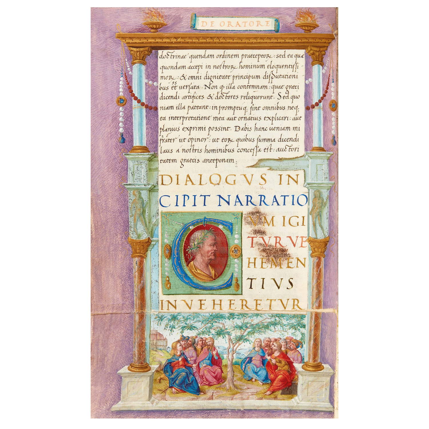 Il De Oratore di Cicerone miniato da Bartolomeo Sanvito