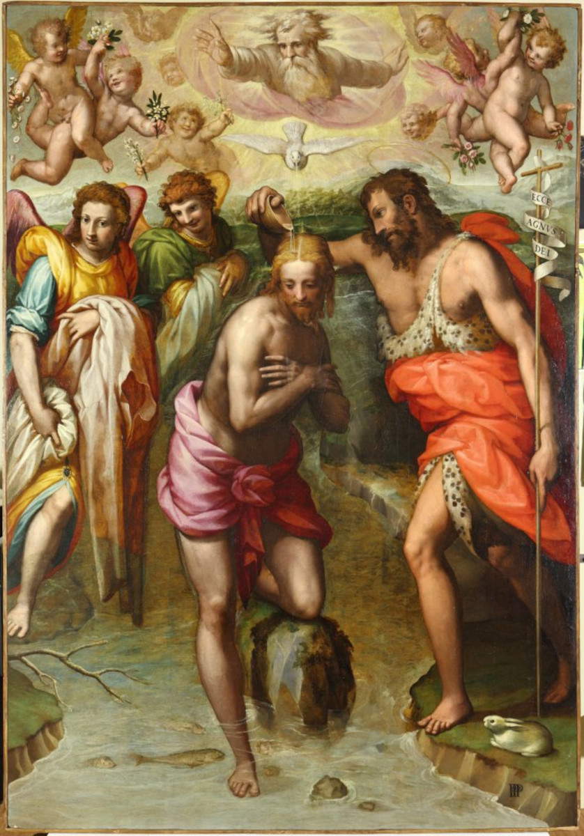 Francesco Morandini, conocido como «el Poppi», El bautismo de Cristo (Arezzo, Museo Nacional de Arte Medieval y Moderno)